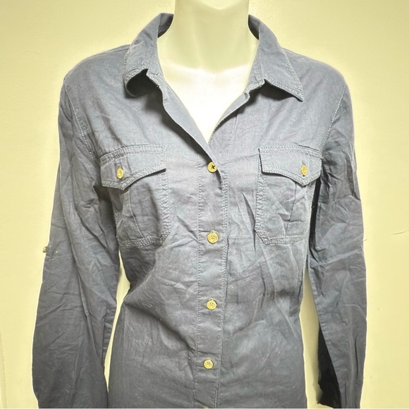 Lilly Pulitzer Navy Top with Pink Label - Picture 2 of 7